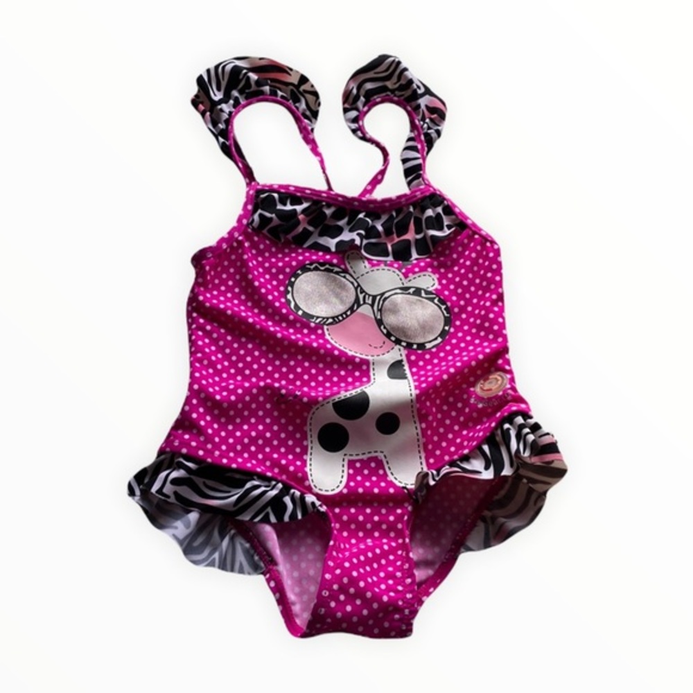 💜💜 SUNALERT Super Adorable Girl’s Size 3T  ONE PIECE SWIM SUIT
